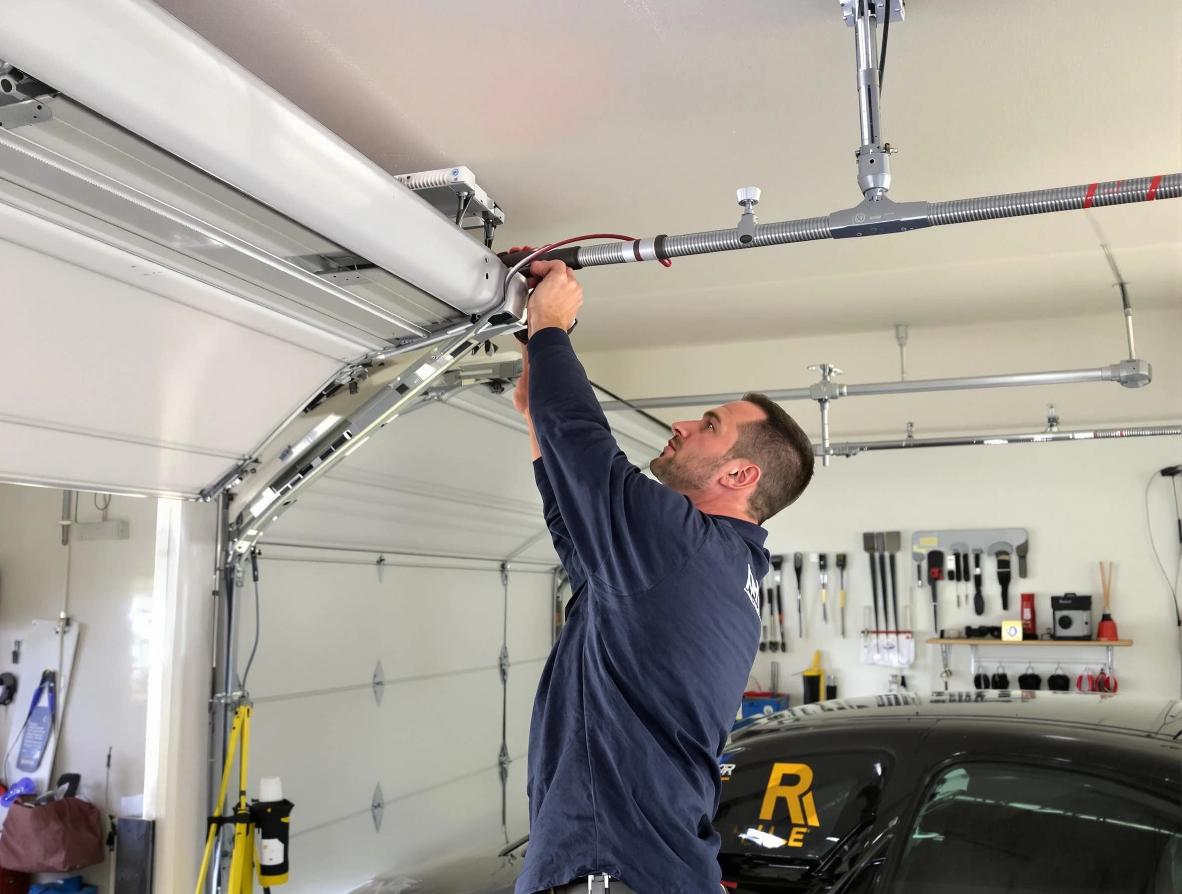 Berkley Garage Door Repair technician performing garage door cable repair in Berkley