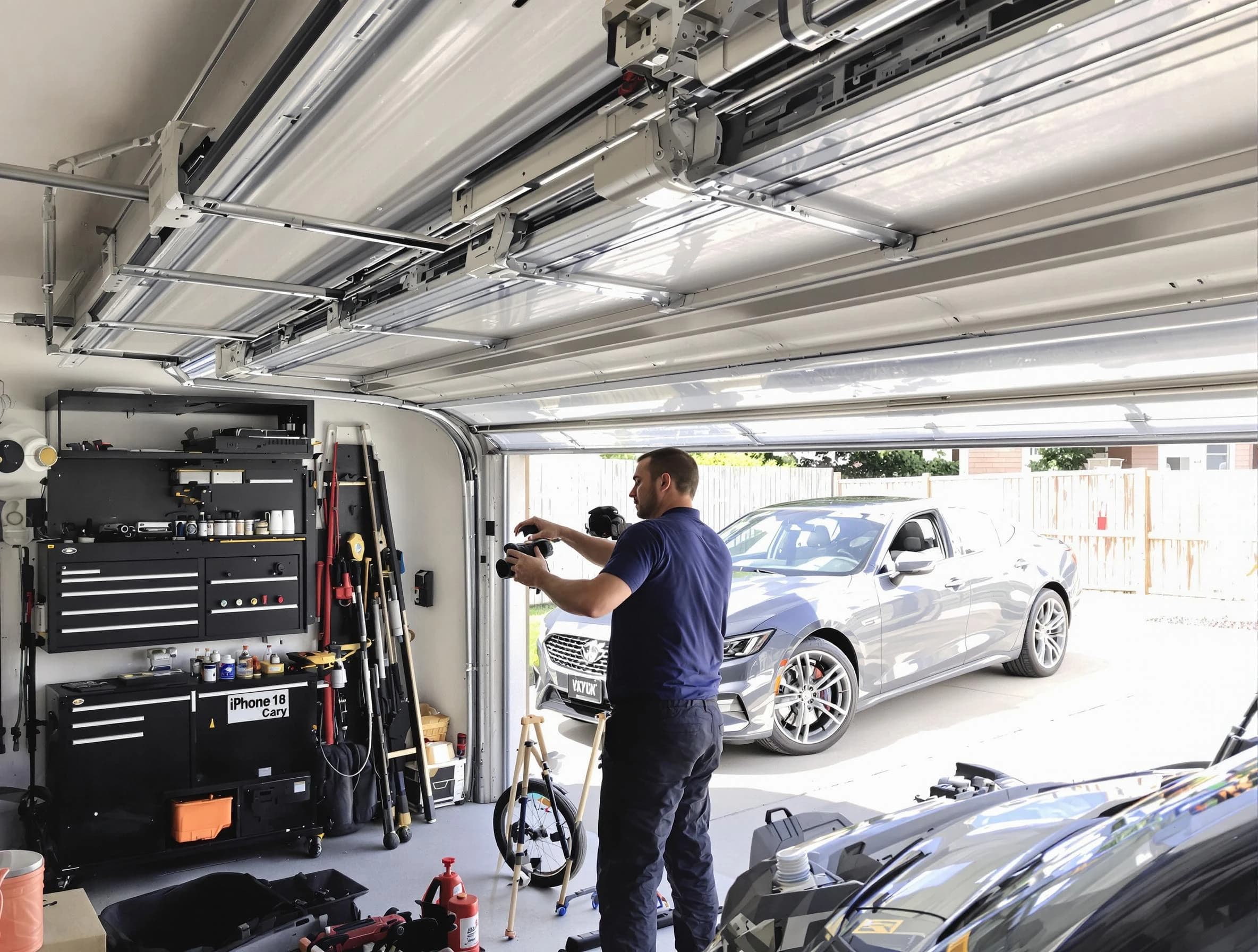 Berkley Garage Door Repair technician fixing noisy garage door in Berkley