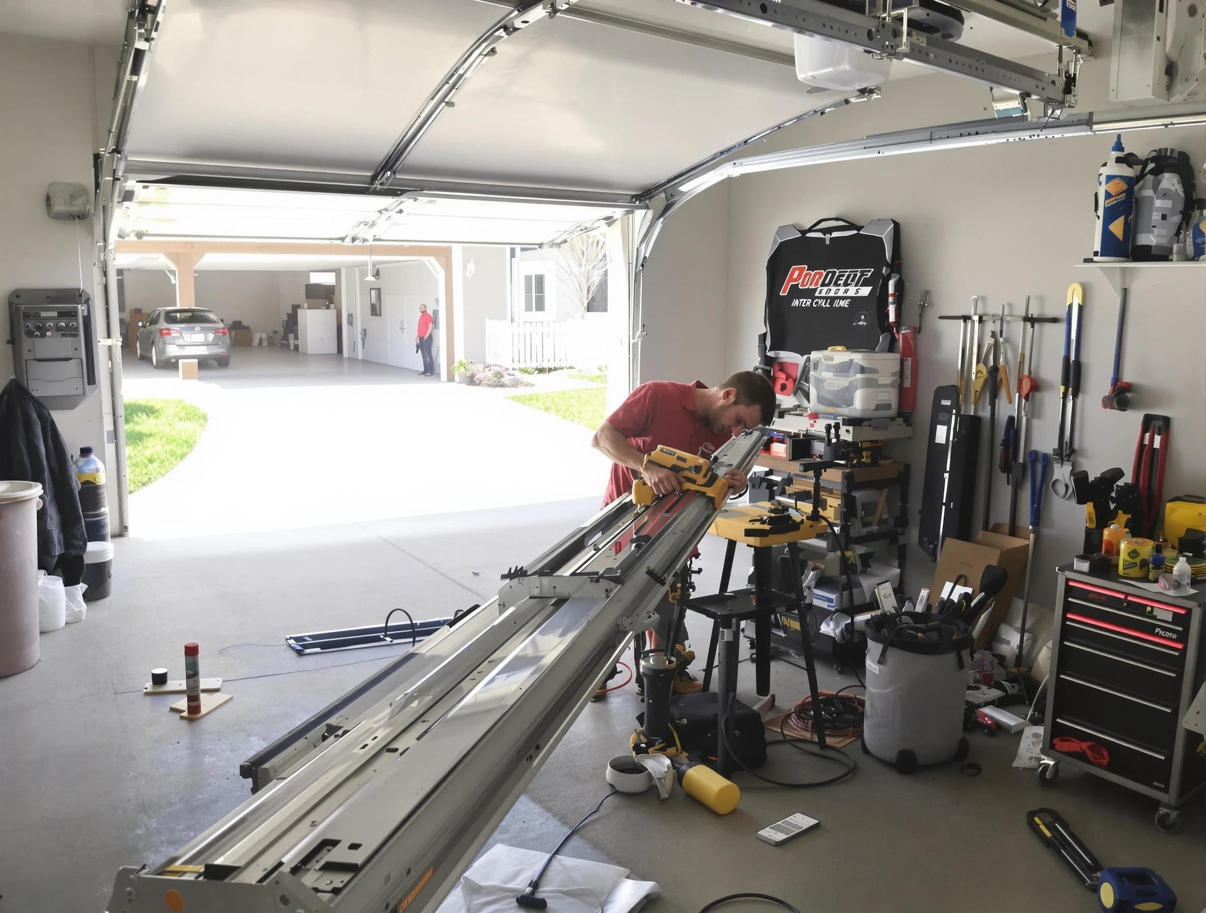 Berkley Garage Door Repair expert performing track repair in Berkley